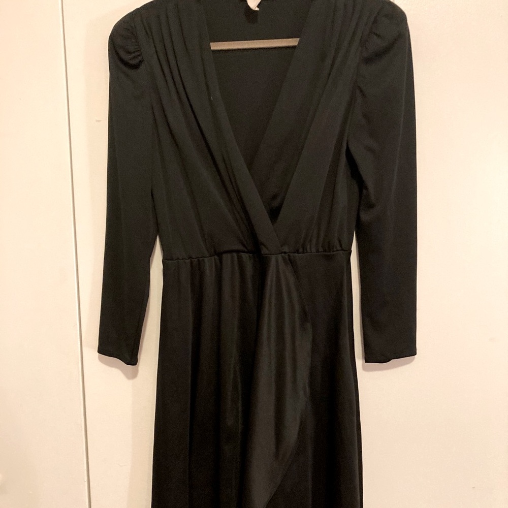 Vintage Alison Peters black wrap dress